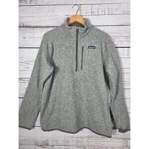 Patagonia Better Sweater 1/4 Zip Fleece Men's Large Gray Pullover Jacket